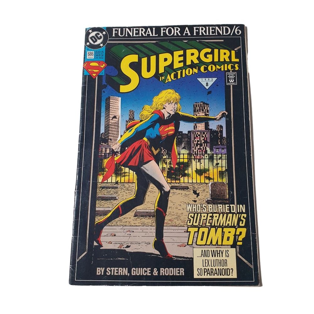 DC Comics Supergirl in Action Comics 6 Funeral For A Friend 686 COVER WEAR